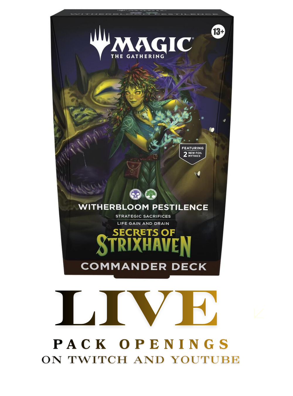 MTG: Secrets of Strixhaven Witherbloom Pestilence Commander Deck