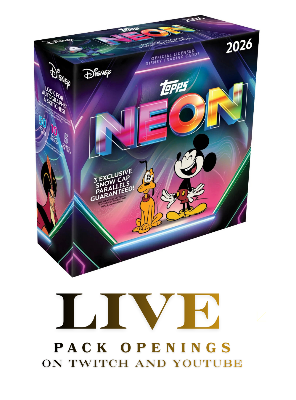 TOPPS Disney Neon MEGA Box