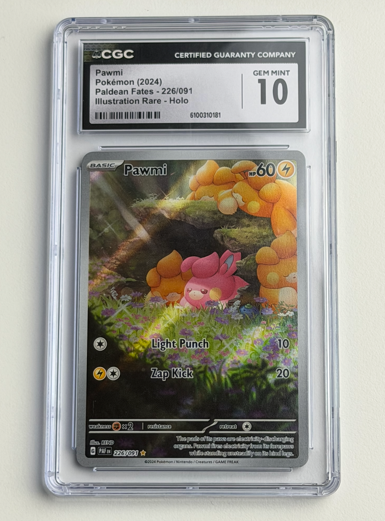 Pawmi 226/091 Holo CGC Gem Mint 10