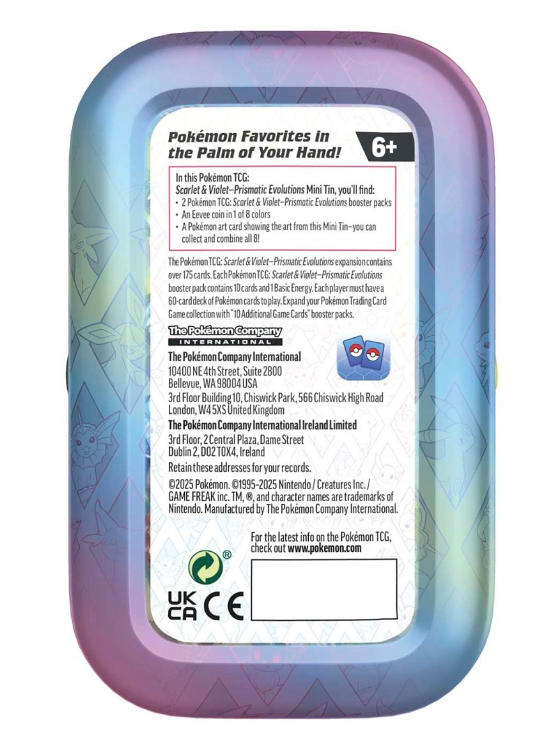 Prismatic Evolutions Tin