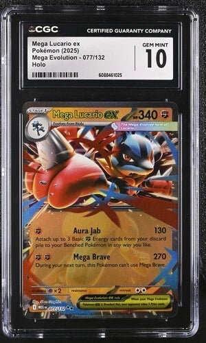 Lucario EX 077/132 CGC Gem Mint 10